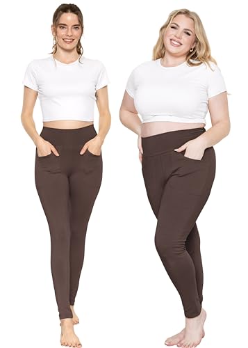 STRETCH IS COMFORT Women's High Waist Cotton Stretch Pencil Leggings w/Pockets2