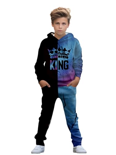 boys' clothing sets, 2-Piece Hoodie & Pants Outfits for Boys Size 4-14 | Lightweight Non-Fleece Fall & Spring Clothing Sets