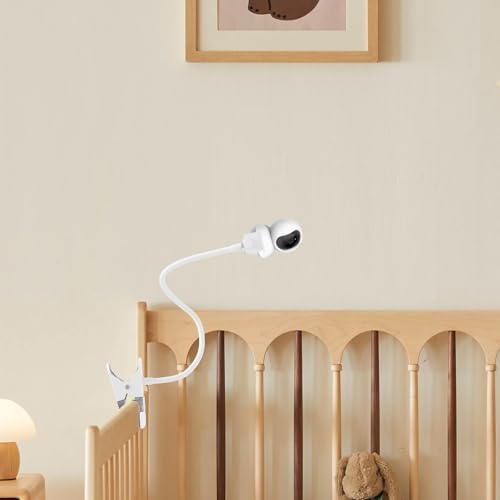 Universal Baby Monitor Mount for HelloBaby, Eufy & Leapfrog - Heavy Duty Spring Clamp Crib Camera Holder, No-Drill Flexible Gooseneck Nursery Stand with Custom Adapters & 1/4" Thread - 5