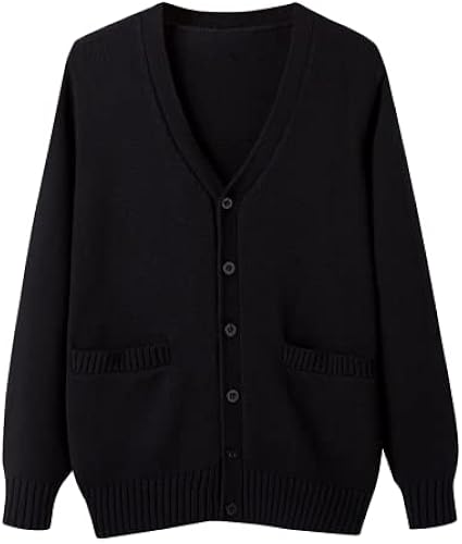 Amazon Co Jp スクールカーディガン 学生制服綿100 Vネックニットカーディガン ９ゲージ 服 ファッション小物