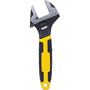 STANLEY MAXSTEEL Adjustable Wrench 30 x 200 mm Protective Phosphate Finish and Ergonomic Bi Material Handle 0-90-948