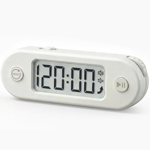 Digital Timer for Kids, Countdown Timer with Rotary Knob, Silent & Sound Modes, Large Display, Easy Reset for Kitchen, Cooking, Egg, Classroom, Teacher, Exercise, Study