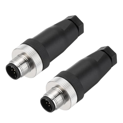MECCANIXITY 2Pcs 8 Pin M12 Macho Conector Aviación miniatura 1