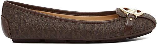 Michael Kors Women's Brown Fulton Studded Logo Moccasin Shoes Size 7.5
