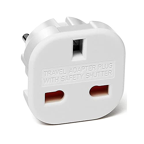 Cablepelado - Adattatore da spina UK a presa europea, bianco