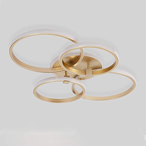 Plafonnier salon dimmable LED rond avec télécommande moderne - 6