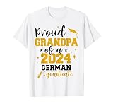orgoglioso nonno del 2024 laureato tedesco senior graduation 24 maglietta