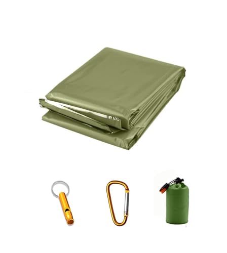 Ninth C Emergency Blankets,4 Pack Extra Large Thermal Mylar Foil Space Blanket Heat Sheets for Hiking,Outdoors,Survival,First Aid (Green) - Image 5