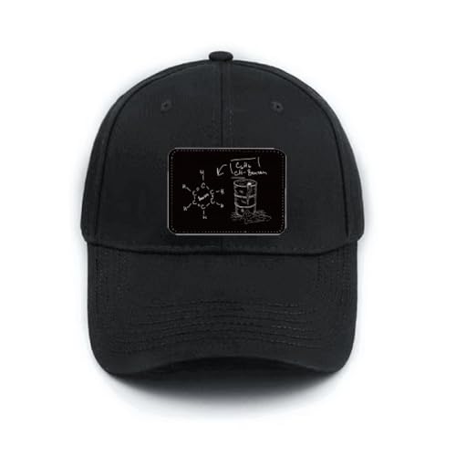 Casquette de baseball noire Benzene Chemical réglable style streetwear décontracté