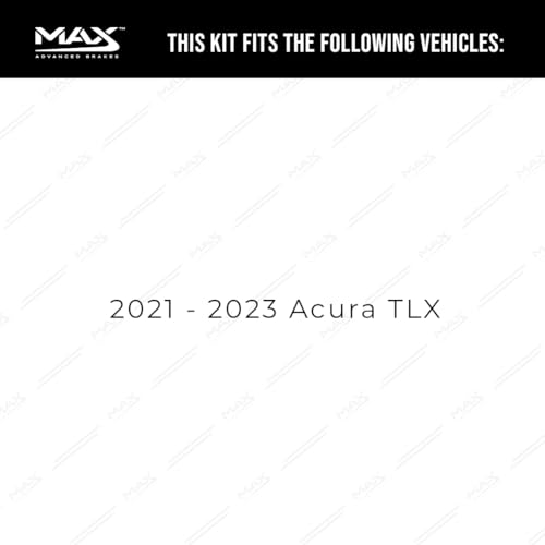 Image of MAX Advanced Brakes - Rear Brake Kit For 2021-2023 Acura TLX| Carbon Ceramic Brake and Rotor Kit| Daily Driving OE Replacement Brake Rotors