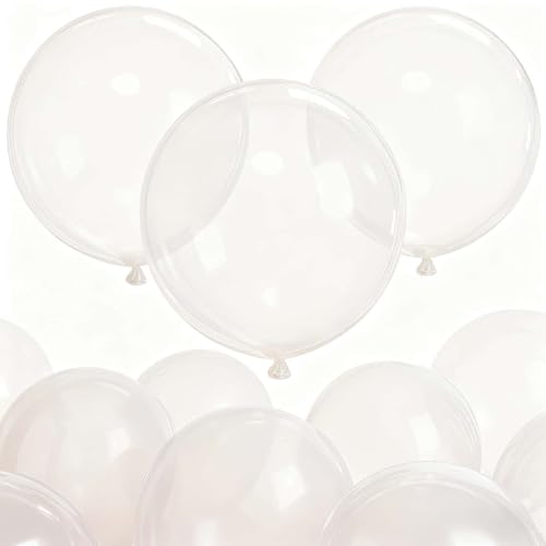 Image of 50 Pack Clear Balloons 24 Inch Clear Latex Balloon - Stunning and Versatile Decorations for Any Occasion