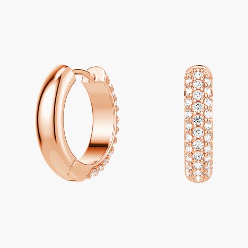 MSBLUE® Unisex Round Three Row Pavé Moissanite Hoop Earrings | Rhodium Finished Hypoallergenic | Perfect for Male and Female, Gift, Anniversary4