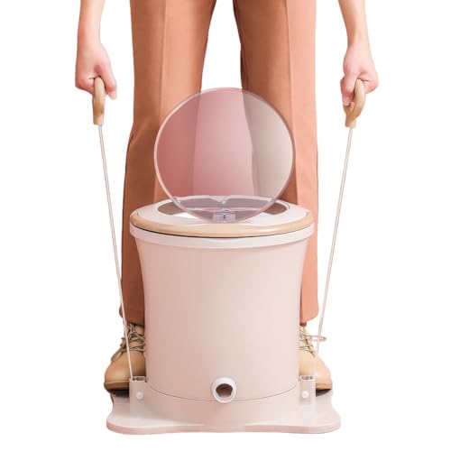 Jopsavm 全手動ウォッシャー 手動脱水機 小型 洗濯機 手回しポータブル洗濯機 衣類乾燥機 洗濯 出張/旅行 キャンプ 自動運転ツアー 手動脱水機 学生寮 (アプリコット)