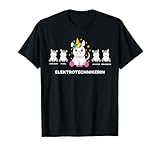Elektrotechnikerin lustige Einhorn Idee für Mitarbeiter T-Shirt