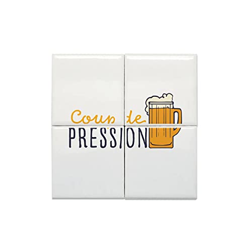 Carreaux céramique décoratif 20x20 cm lot de 4 pour décoration murale bistrot et bar