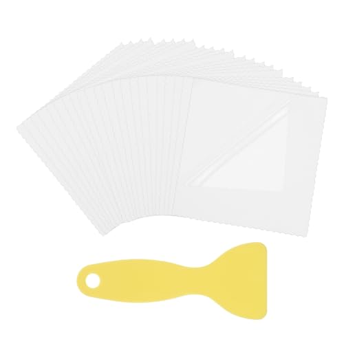 22Pcs Car Windshield Sticker Clear Window Cling with Yellow Scraper Static Cling Window Film for...