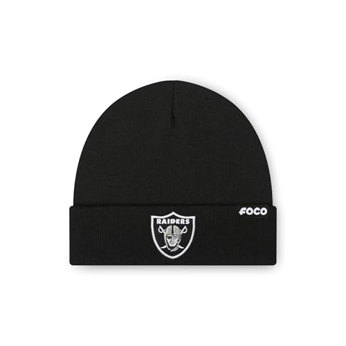 FOCO Las Vegas Raiders NFL Basic Primary Logo Beanie - Black