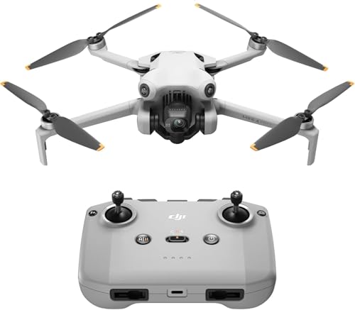 DJI Mini 4 Pro (con DJI RC-N2), mini drone pieghevole per adulti con fotocamera HDR in 4K, meno di 249 g, autonomia di volo di 34 min., distanza di trasmissione video max. di 20 km, C0