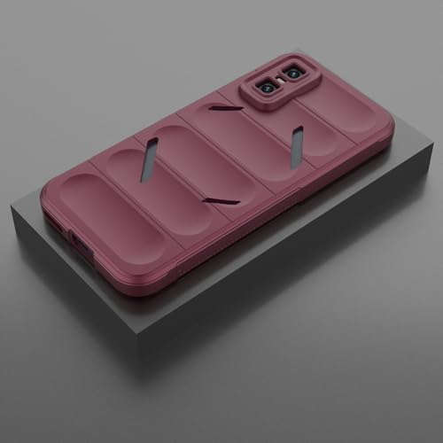 Image of for Infinix GT 30 Pro 5G Phone Case Anti-Drop Soft TPU Rugged Back Cover - Wine Red
