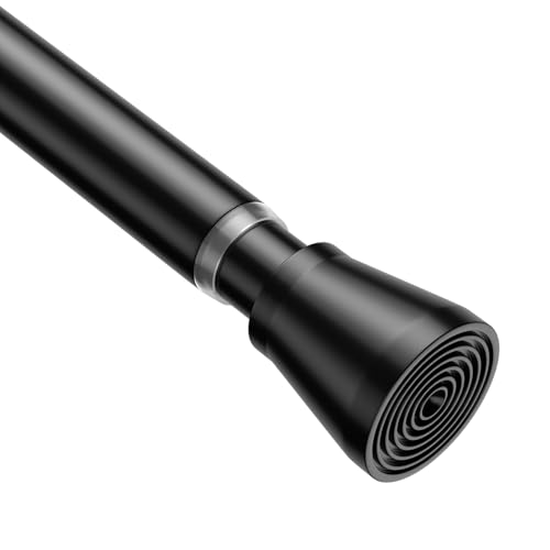 ZipGlo 1 Pack Spring Tension Rod, Adjustable 18-26 Inch No Drill, Black