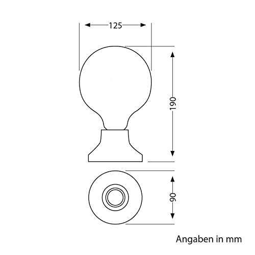 ledscom.de LED plafondlamp ELEKTRA Porseleinen zilveren bol incl. E27 G125 lampen warmwit per stuk 838lm, 10 st. - Afbeelding 6