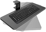 Clavier et carte à souris rotatifs, 23 x 10 inch Extra Sturdy Desk Swivel Clamp, Clavier ergonomique & Mouse Tray pour la dactylographie à la maison, bureau, noir