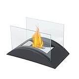 【MODERNES DESIGN】 - Mit einem schlanken, modernen Design und einer 360 ° -Ansicht der tanzenden Flammen hinter klarem, hochtemperaturbeständigem Glas ist dieser Tischkamin ein stilvolles Gesprächsstoff! Es wäre auch ein fantastisches Geschenk für Ihre Innenarchitektur, die Freunde oder Familie liebt!