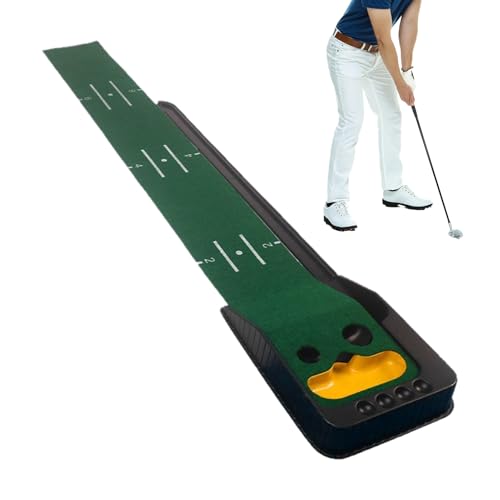 Alfombrilla de puting para interiores, alfombra verde para entrenamiento de golpes de golf, alfombrilla para entrenamiento de golf, para uso en jardín, exterior, césped, interiores, casa, gimnasio