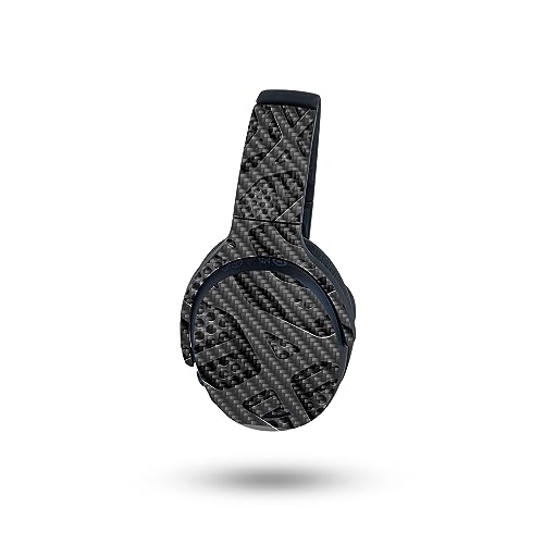 Image of MightySkins Carbon Fiber Skin Compatible with Skullcandy Crusher ANC 2 - Tech Wave | Protective, Durable Textured Carbon Fiber Finish | Easy to Apply, Remove, and Change Style