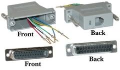 Dealsjungle Modular Adapter, Gray, DB25 Male to RJ12