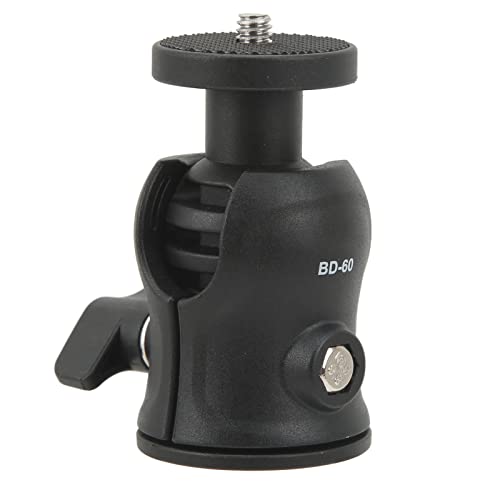 Alomejor Adapter z Mini głowicą kulową, 360 Stopni, Trwały ABS, do Aparatu