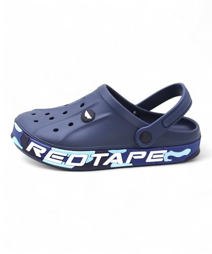 Image of Red Tape Mens Lightweight EVA Clogs Slip-On Comfortable Casual Footwear with Adjustable Back Strap and Anti-Slip Outsole