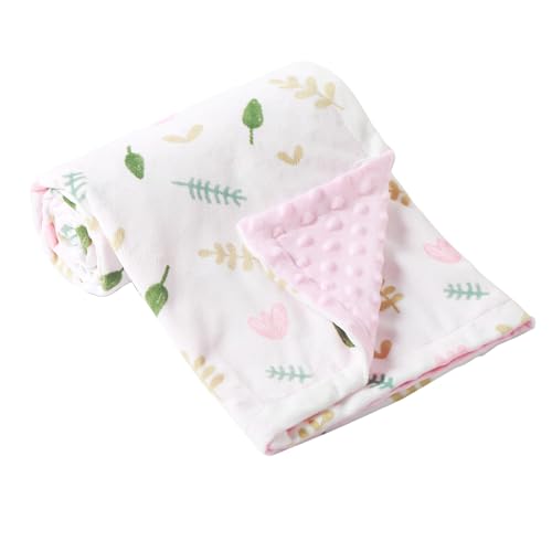 Image of Baby Nursery Bed Blankets Ultra Soft Double Layer Mini Blanket Minky Blanket Receiving Blankets Shower Gifts(Flower,45 * 60in)