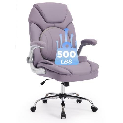 500lb Heavy Duty Ergonomic Office Chair for Women Purple