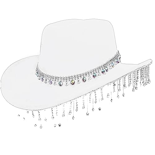 Bonnet Disco cowgirl avec strass pour festival musique fille et garçon