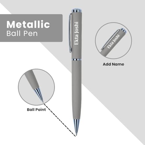 Image of Giftana Personalized Diary with Pen, Coffee Tumbler 350ml, Keychain, Card holder Gift Set for Men and Women, 5 in 1 Personalised Gifting Items, New Year Corporate Gifts for Employee (Grey)