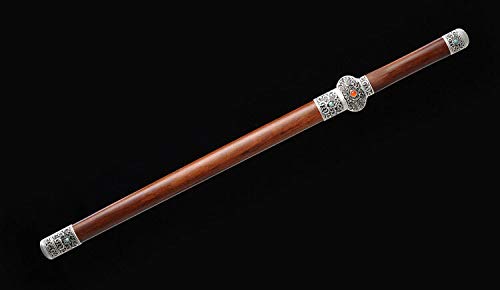 GLW Sword Hand Forged Pattern Steel Gentleman Sword Alloy Silver-Plated Fittings #4986