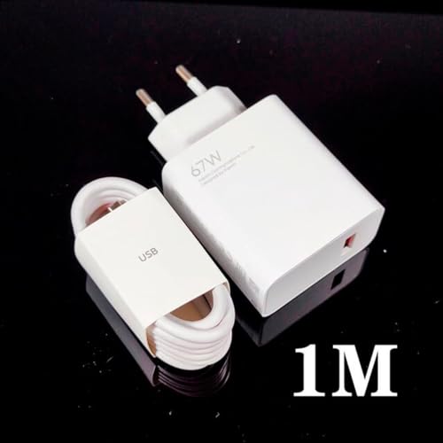 Carregador Turbo 67w Compatível com Xiaomi Mi POCO F5 Pro X3 X4 X5 + Cabo Tipo C