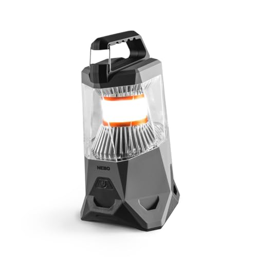 NEBO Galileo Lantern, Powerful, Rechargeable, Durable and Water-Resistant Lantern & Power Bank with 5 Light Modes,Black