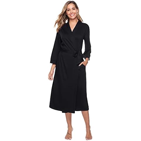 Hyppry Cotton Dressing Gown with Pockets Cover