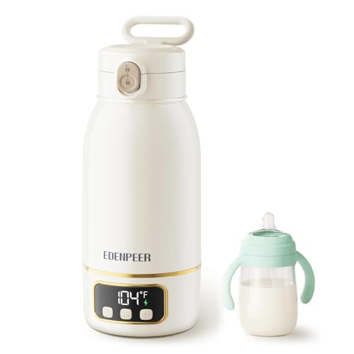 Image of Portable Bottle Warmer for Travel, Fast Baby Bottle Warmer Portable with Precise Temperature Control,17 OZ Portable Milk Warmer for Baby, Travel Bottle Warmer On The Go for Breastmilk Formula & Water