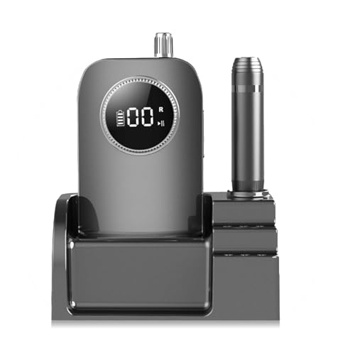 電動ネイルマシン 充電式ネイルドリル プロ エルエンスタジオ 携帯用ネイルマシーン 高速回転 45000rpmスピード調節可能 中空カップモーター採用 低騒音 低振動 ネイルオフマシーン ビット7個 正逆回転 ジェルネイル研磨 爪やすり 爪磨き マニキュア対応 自宅ネイルサロン用 日本語説明書付き