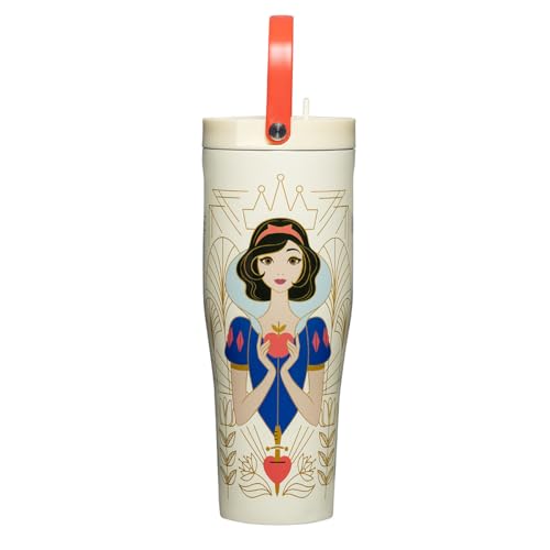 Corkcicle Go Cup XL - Leak-Proof Travel Tumbler - Triple Insulated Stainless Steel Water Bottle - Easy-Carry Handle - Summer Drinkware Gift - Keeps Drinks Ice Cold - 30 oz - Snow White