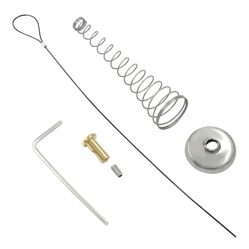 HARSKIYER Gate Latch Cable Pull Adjustable Gate Latch Spring Release Cable Black Pull String Gate Opener Self Locking Gate Latch Accessories for Wooden Fence Door Garden Patio