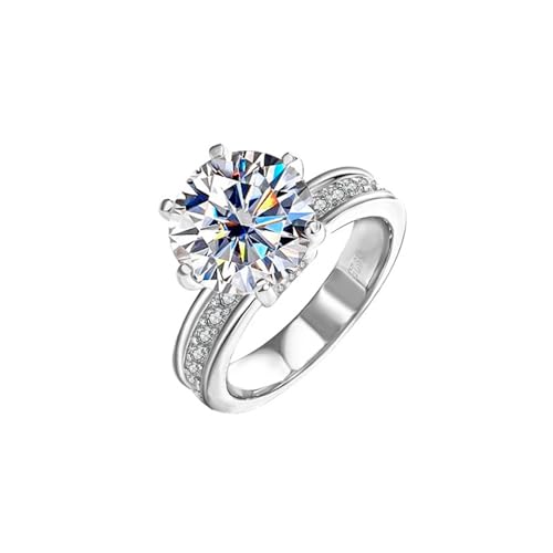 Moissanite 3 carats taille ronde rouge vert jaune pour bague de fiançailles femme