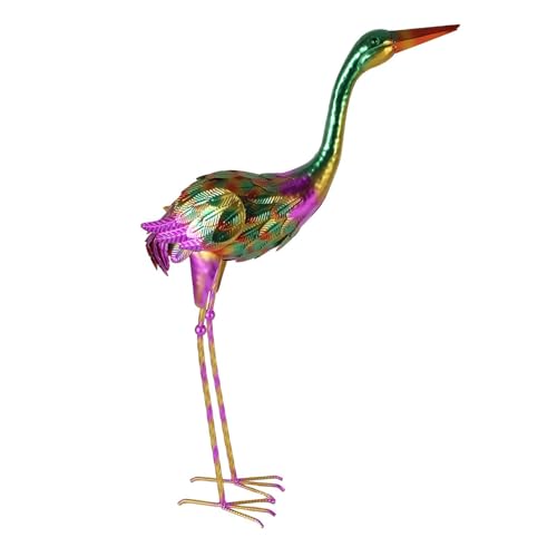 Baoblaze Retro Birds Figurine Display Art Piece Photography Props Garden Courtyard Bird Ornament for Festivals Lawn Hallway Party Home, Raise Head
