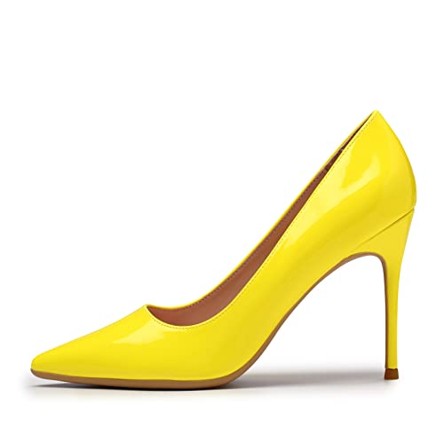 Image of Elisabet Tang High Heels, Womens Pointed Toe Slip on Stilettos Party Wedding Pumps Basic Shoes