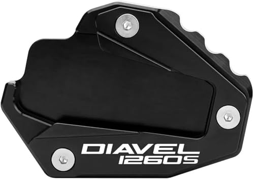 Erhöhungen Zubehör Den Motorrad Seitenständer Der Für Ducati Diavel 1260 S 2019–2024(Schwarz)