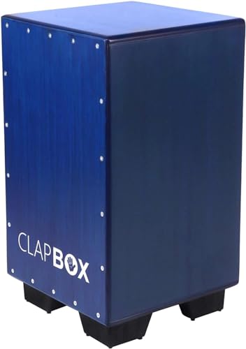 Image of Clapbox Adjustable Snare Cajon CB40- Blue, Birch Wood (H:50 W:30 L:30) - 3 Internal Snares