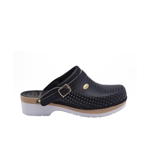 Scholl Clog Supercomfort, Zapatos Profesionales, Unisex adulto, Azul, 38 EU